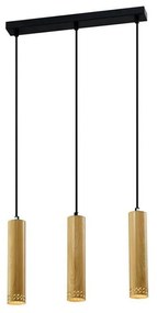 Fekete-aranyszínű függőlámpa fém búrával 6x46 cm Tubo – Candellux Lighting