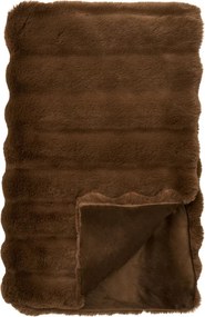 Galena pléd, műszőrme, 130x180 cm, Barna színben
