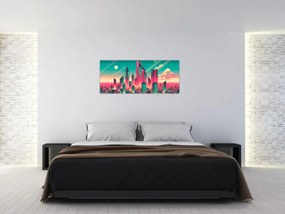 Kép – Nagyváros pop-art stílusban (120x50 cm)