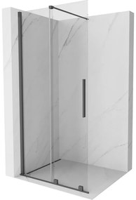 Mexen Velar, nyílásba tolóajtó Walk-In típusú 120 cm, 8 mm átlátszó üveg, grafit matt, 871-120-000-03-66