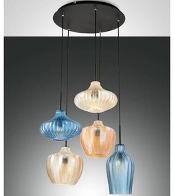 Fabas Luce 3725-49-363 - Csillár zsinóron OLBIA 5xE27/40W/230V