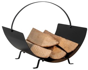 Tires acél tűzifa tartó, fekete 40x35x33,5 cm