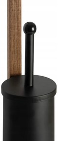 Erga Aurora Small Black, WC kefe fa WC papír tartóval 19x19x56 cm, barna-fekete, ERG-SEP-1340STLAZSBLA