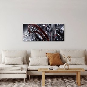 Szürke absztrakció kép (120x50 cm)