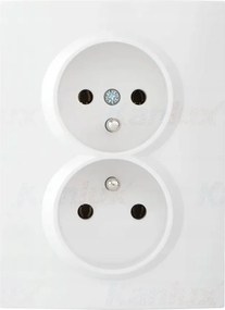 Dupla aljzat komplett Logi fehér Kanlux 25094