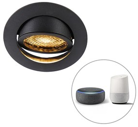 Okos beépíthető reflektor fekete, WiFi-vel, állítható GU10 - Ude Honey
