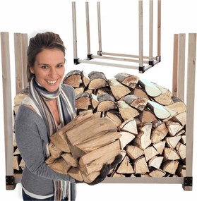 Fa kandalló fa állvány erősített 1,1 m3 Eko