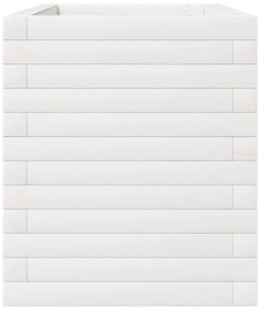 vidaXL fehér tömör fenyőfa virágláda 70 x 40 x 49,5 cm