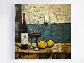 Canvas Vörösbor Citrom Tengeri Tájkép Vászonkép 40x40