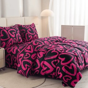 Mikroszálas ágyneműhuzat AMORYS rózsaszín Ágyneműhuzat mérete: 2 db 70 x 80 cm | 160 x 200 cm