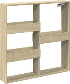 vidaXL sonoma tölgy színű szerelt fa faliszekrény 80 x 15 x 80 cm