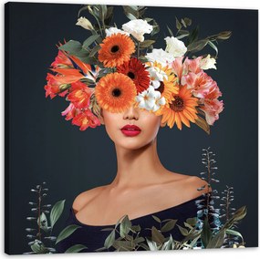 Vászonkép Emberek Virágok Modern Művészet 90X90 cm