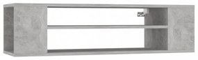 betonszürke szerelt fa függő TV-szekrény 100 x 30 x 26,5 cm