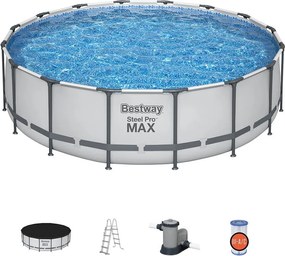 HAMILTON Fémvázas medence szett 488x122 cm