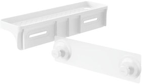 Fehér öntapadós újrahasznosított műanyag fürdőszobai polc Flex Adhesive – Umbra