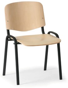 ISO fa szék - fekete lábak, bükkfa