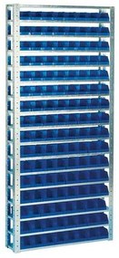 Polcos állvány Unibox dobozokkal (128 db)