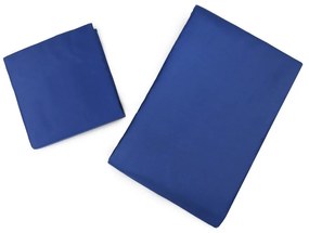 Sötétkék egyszemélyes pamut-szatén ágyneműhuzat 140x200 cm – Mijolnir