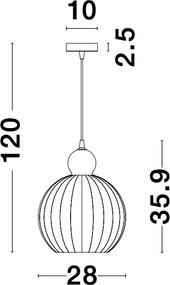 Függeszték Fehér ODELL NOVA LUCE 9190883