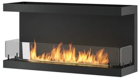 InFire - Beépítehtő BIO kandalló 100x50 cm 3kW fekete