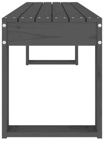 szürke tömör fenyőfa kerti pad 110x38x45 cm