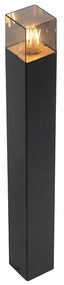 Álló kültéri lámpa fekete 70 cm IP44 füstüveggel - Denmark