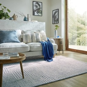 Világoskék kézi szövésű gyapjú szőnyeg 160x230 cm Memphis Wool – Flair Rugs