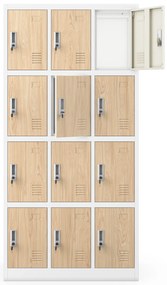 Zárható szekrény MARCIN, 900 x 1850 x 400 mm, Eco Design: fehér/sonoma tölgy