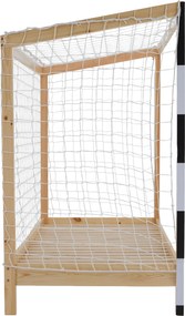 Montessori ágy, természetes/fehér/fekete, 90x200, FUTAL
