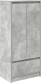 vidaXL betonszürke szerelt fa szekrény fiókkal 55,5x34x119,5 cm