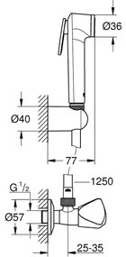 GROHE 27514001 - Kézi bidézuhany TEMPESTA-F ravaszos permetező 30 36 mm króm