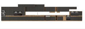 Alsó konyhaszekrény Virion 60 D 2F BB (lancelot tölgy + matera). 1032572
