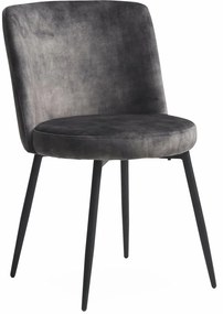 Bray design szék, sötétszürke velúr
