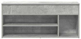 betonszürke szerelt fa cipőpolc 102x30,5x45 cm