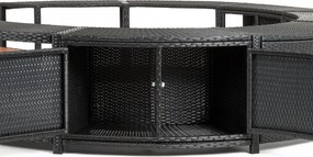 Lay-Z-Spa kör alakú rattan jakuzzi bútor, 180 cm, fekete