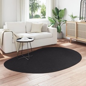 Területi Szőnyeg Fekete 140x200 cm Polyester Csúszásmentes