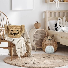 Natúr színű vízijácint játéktároló kosár ø 40x43 cm Cat – Compactor