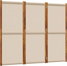 vidaXL 3 paneles tópszínű térelválasztó 210 x 180 cm