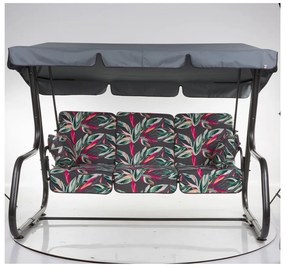 Sötétszürke fém kerti hintaágy Rimini – Dajar