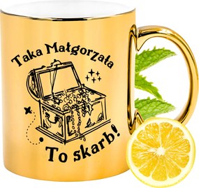 Prémium Arany Csillogó Bögre Margitnak Ajándék Nyomtatott Fotóval