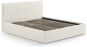 Krémszínű kárpitozott ágytámla 190,5x100 cm Remo – Micadoni
