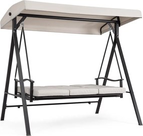 Antracitszürke-bézs fém kerti hintaágy Taurus – Bizzotto