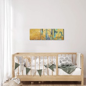 Kép - Arany design (órával) (90x30 cm)