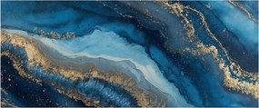 Kép - Kék márvány absztrakció (120x50 cm)