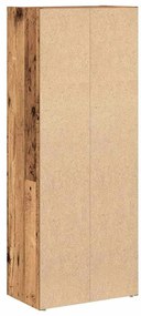 antik fa színű szerelt fa könyvespolc 40x24x102 cm