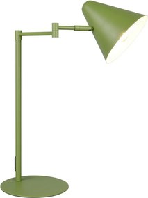Zöld asztali lámpa hajlítható szerkezettel (magasság 50,5 cm) Cosima – Trio