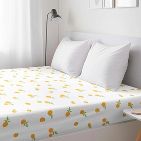 Goldea pamut körgumis lepedő - narancsok 120 x 200 cm