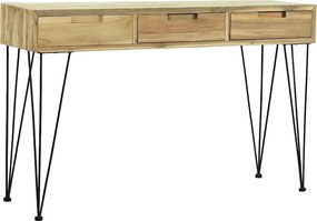vidaXL tömör tíkfa tálalóasztal 120 x 35 x 76 cm