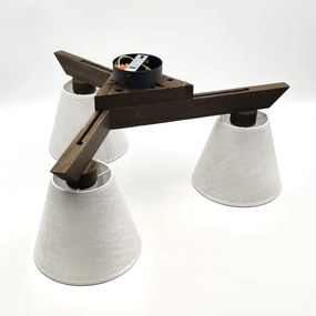 Brilagi - LED mennyezeti lámpa ANTHONY 3xE14/40W/230V diófa/fehér