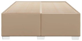 cappuccino színű műbőr ágykeret 140 x 200 cm